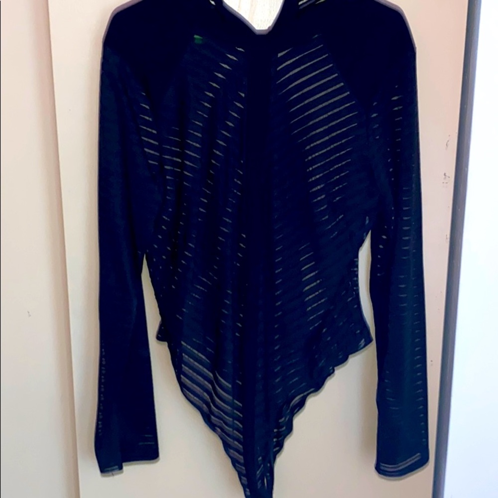 Black see through body suit
